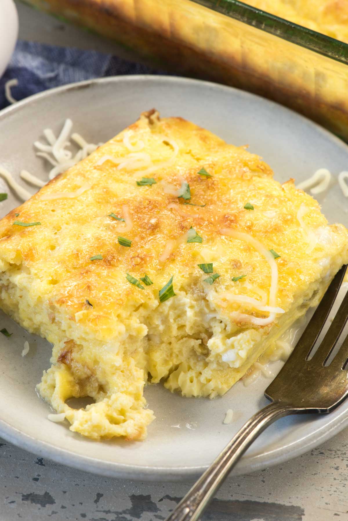 Green Chile Egg Breakfast Casserole - Crazy for Crust