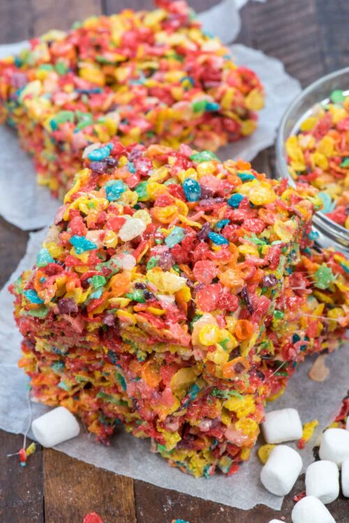 Fruity Pebble Rice Crispy Treats - Crazy for Crust