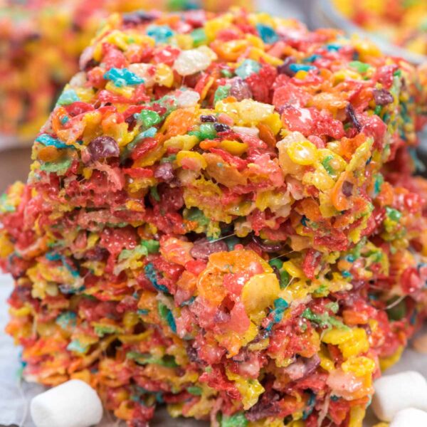 Fruity Pebble Rice Crispy Treats - Crazy for Crust