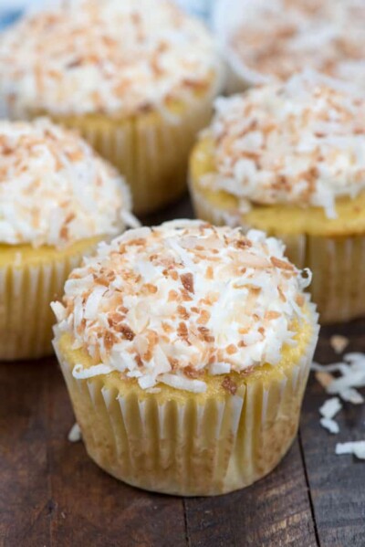 Triple Coconut Cupcakes - Crazy for Crust