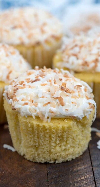 Triple Coconut Cupcakes - Crazy for Crust