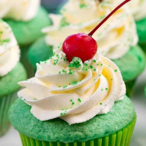 Shamrock Shake Cupcakes - Crazy for Crust