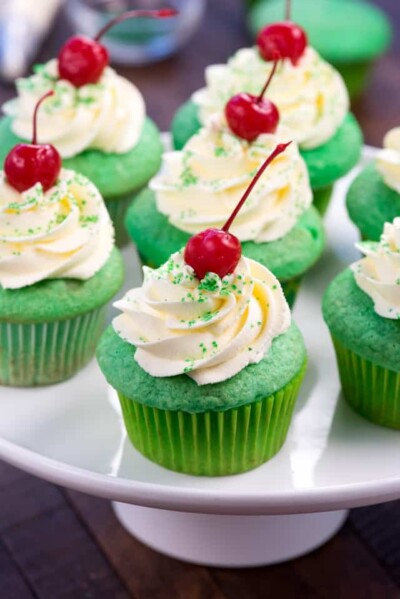 Shamrock Shake Cupcakes - Crazy for Crust