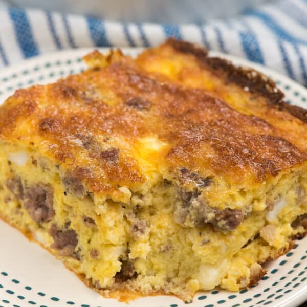 Cheesy Egg Breakfast Sausage Casserole - Crazy For Crust