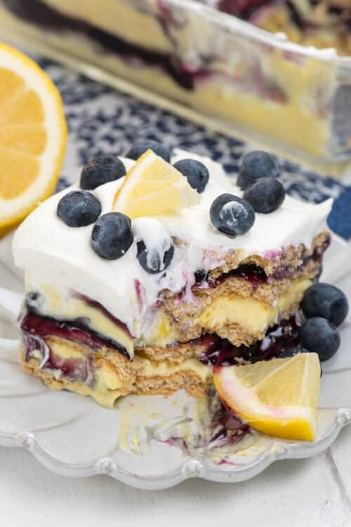 Blueberry Lemon Icebox Cake - Crazy for Crust