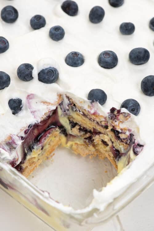 Blueberry Lemon Icebox Cake - Crazy for Crust