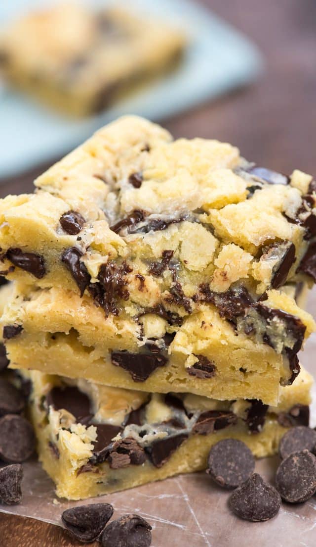 Chocolate Chip Gooey Cake Bars Crazy For Crust