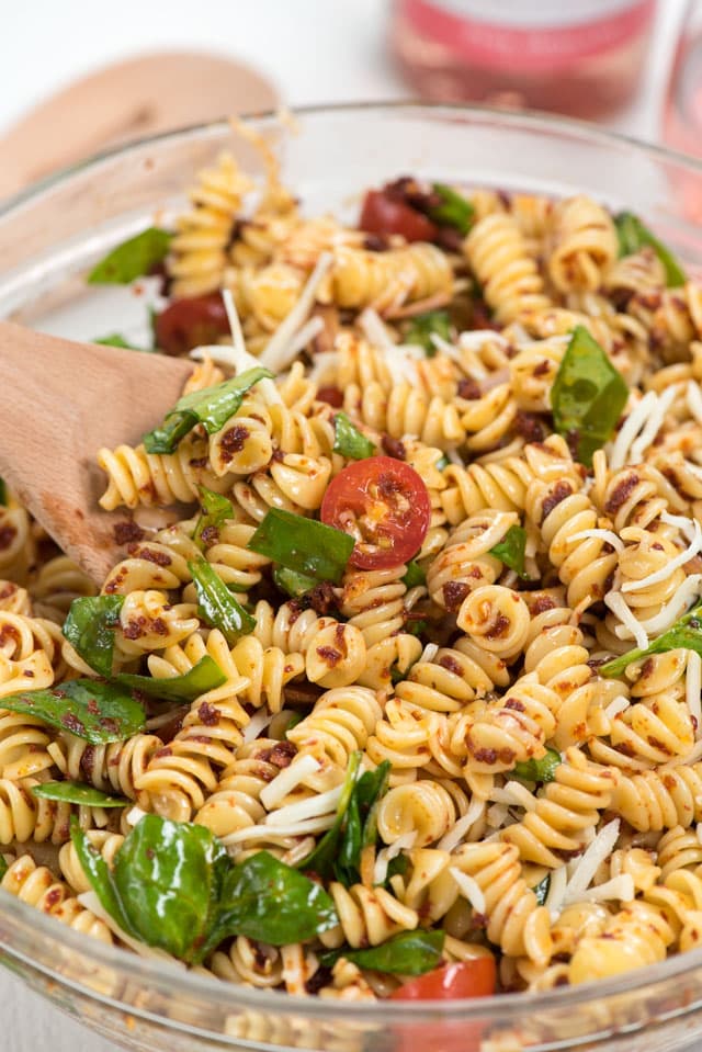 Spicy Italian Pasta Salad (Arrabbiata Style) - Crazy for Crust