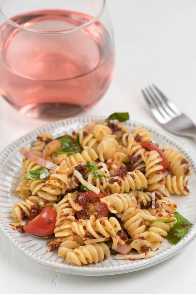 Spicy Italian Pasta Salad Arrabbiata Style Crazy For Crust