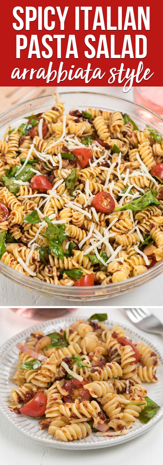 Spicy Italian Pasta Salad (Arrabbiata Style) - Crazy For Crust