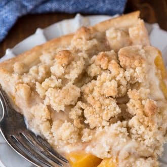 Best Peach Pie Recipe (Double or Crumble Crust) - Crazy for Crust