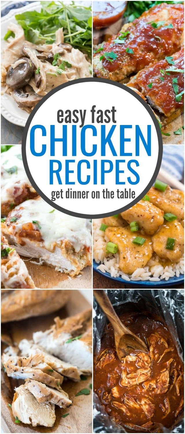 Easy Chicken Recipes for fast dinner - Crazy for Crust