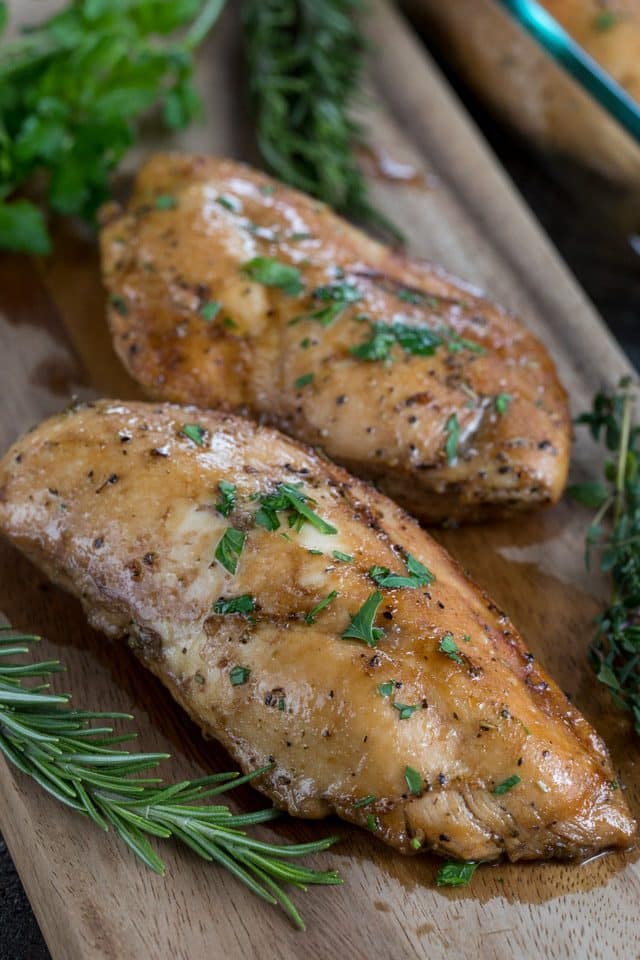 Easy Oven Baked Chicken Breasts (with the best marinade) - Crazy for Crust