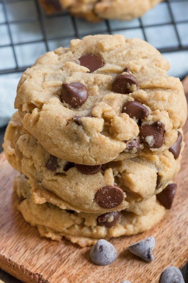 BEST Soft Peanut Butter Chocolate Chip Cookies - Crazy for Crust