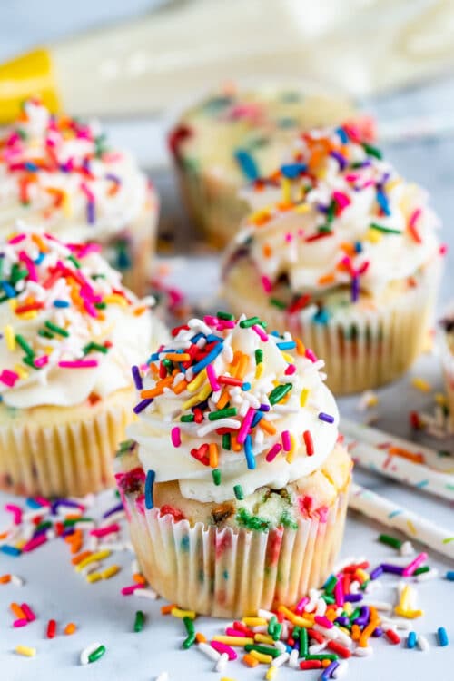 Perfect Funfetti Cupcakes Recipe - Crazy For Crust