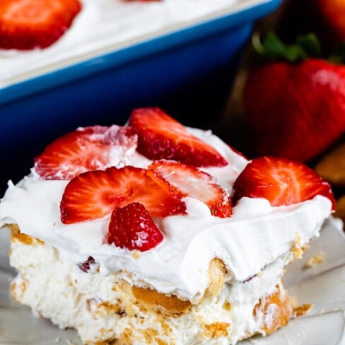 Strawberry Shortcake Icebox Cake - Crazy for Crust