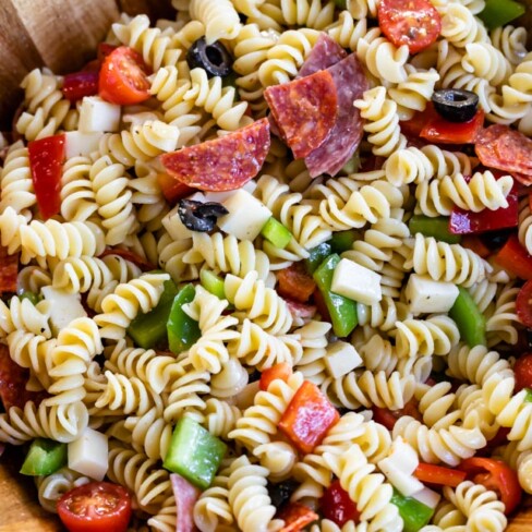 BEST Easy Italian Pasta Salad Recipe - Crazy for Crust