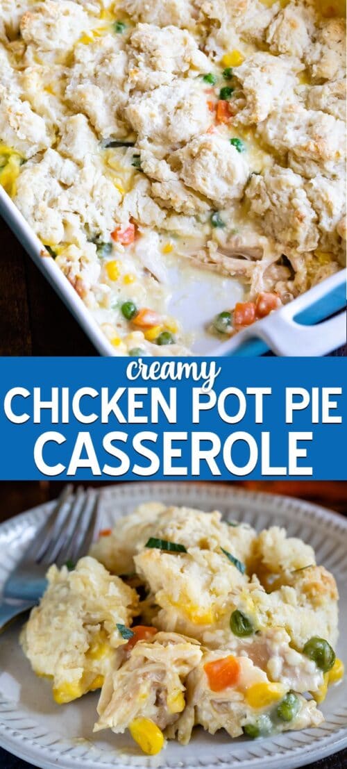 Easiest Chicken Pot Pie Casserole - Crazy for Crust