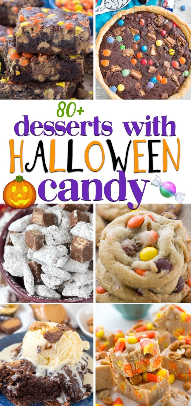80+ Desserts to make with Leftover Halloween Candy - Crazy for Crust