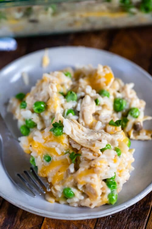 EASY Chicken and Rice Casserole - Crazy for Crust
