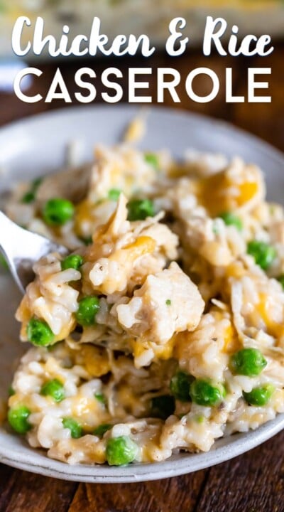 EASY Chicken and Rice Casserole - Crazy for Crust