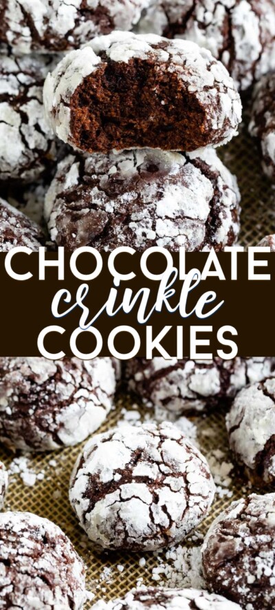 Classic Chocolate Crinkle Cookie Recipe - Crazy for Crust