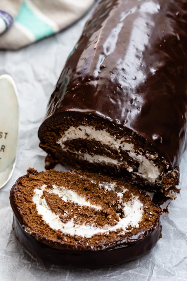 Swiss Chocolate Cake Roll Recipe - Crazy for Crust