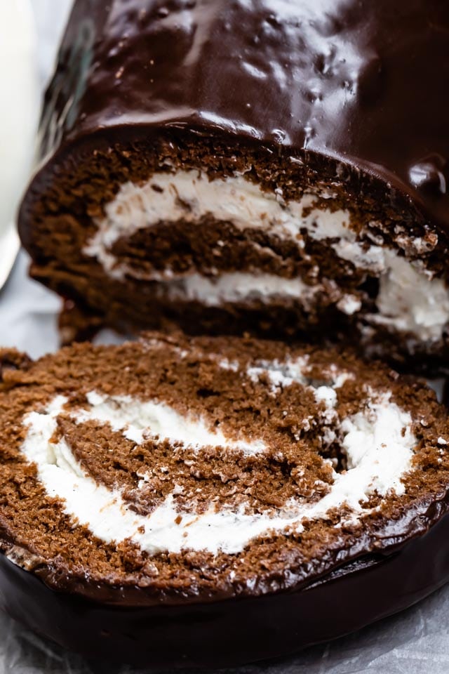 Swiss Chocolate Cake Roll Recipe - Crazy for Crust