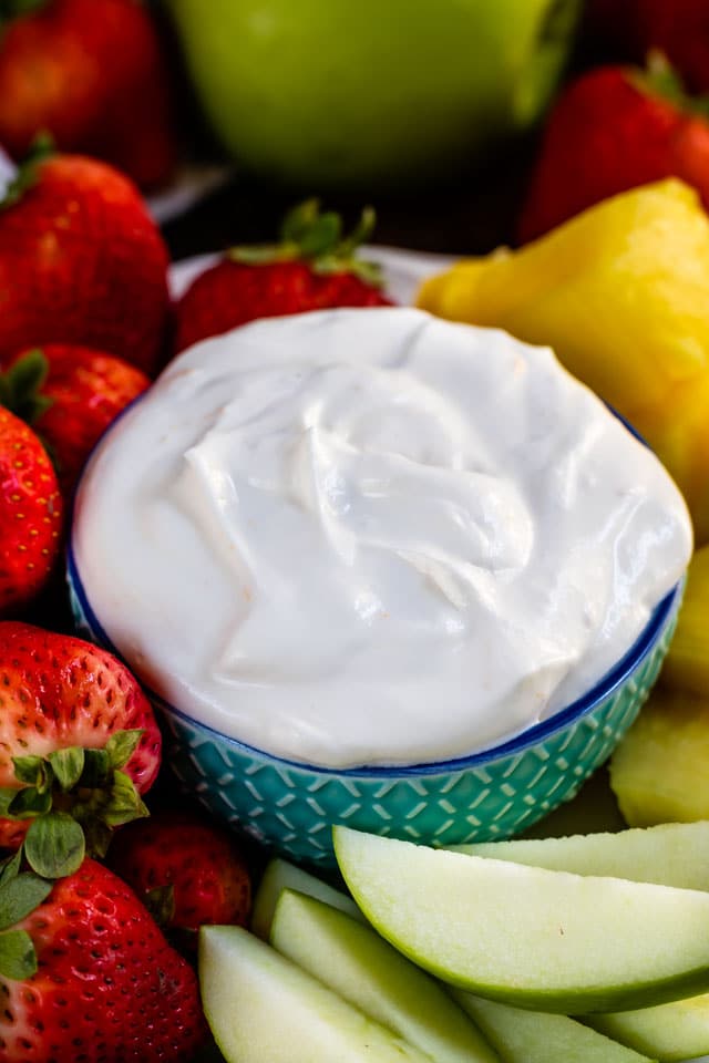 Healthier fruit yogurt dip