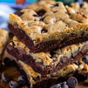 Brownie cookie aux pépites de chocolat