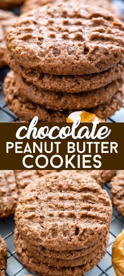 Chocolate Peanut Butter Cookies - Crazy for Crust