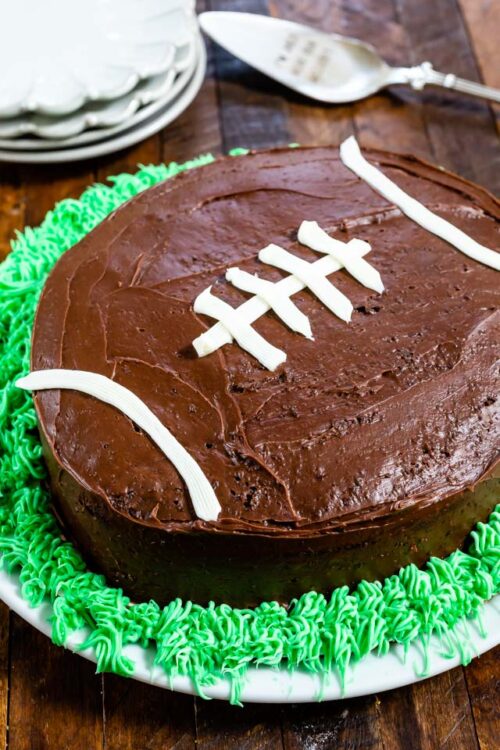 Easy Football Cake Recipe Tutorial Crazy For Crust