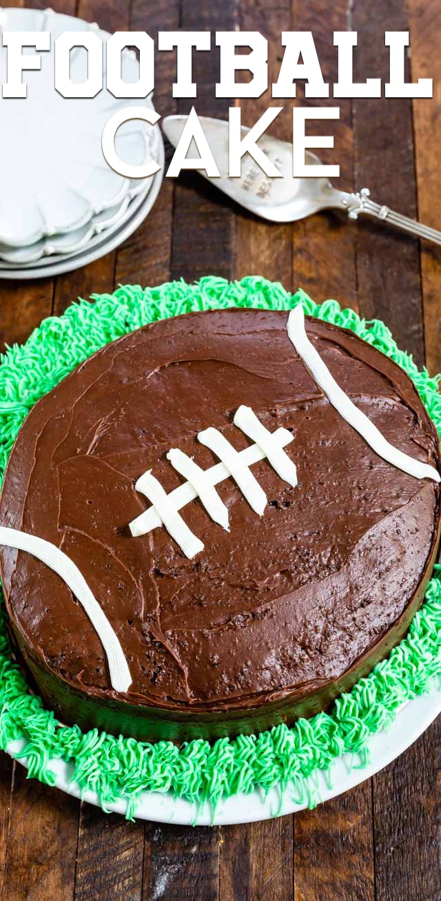 Super easy football cake hack! I've shared this the past few years and
