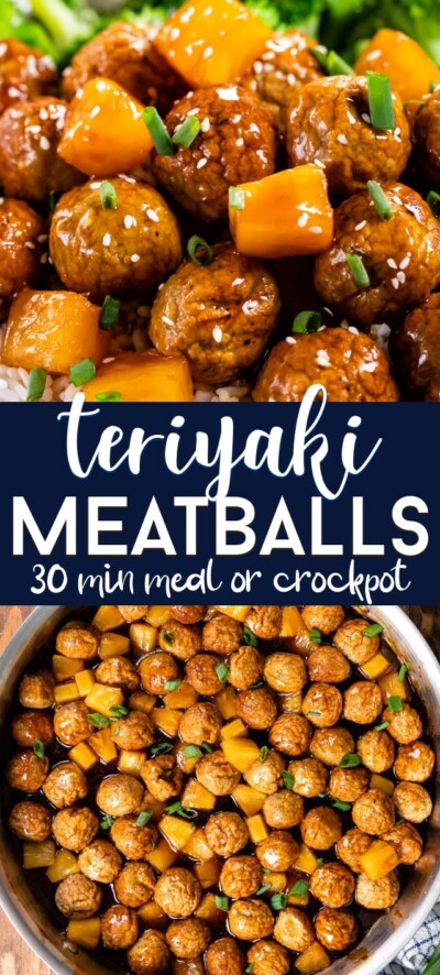 Easy Teriyaki Meatballs (30 minute meal) - Crazy for Crust