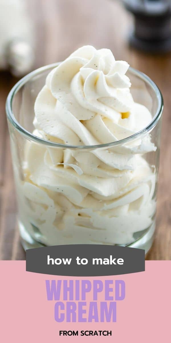Homemade Whipped Cream Recipe (with extra flavors) - Crazy for Crust
