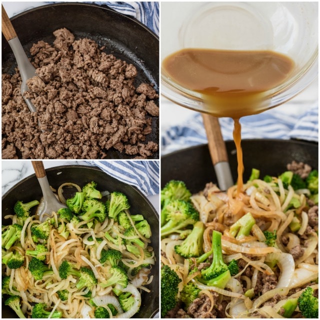 Beef broccoli step by step