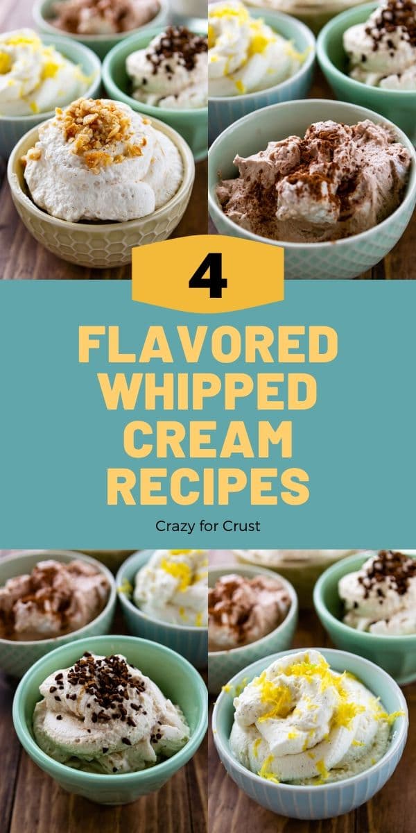 Whipped Cream Recipe with Flavors - Crazy for Crust