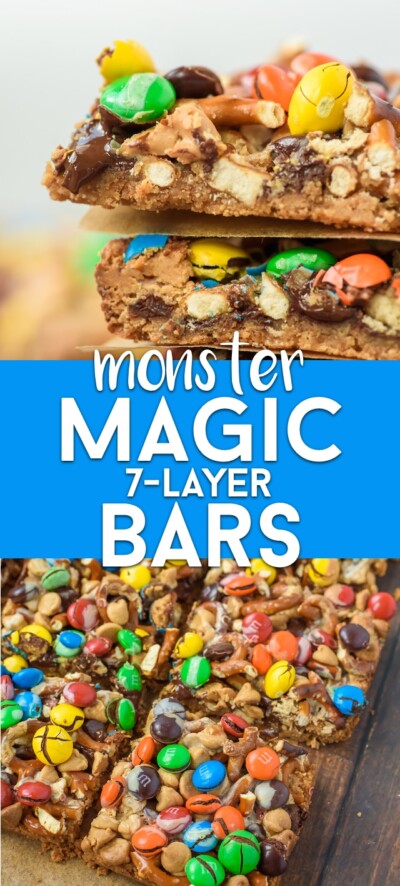 Monster Magic Cookie Bars Recipe (7 Layer Bars) - Crazy For Crust