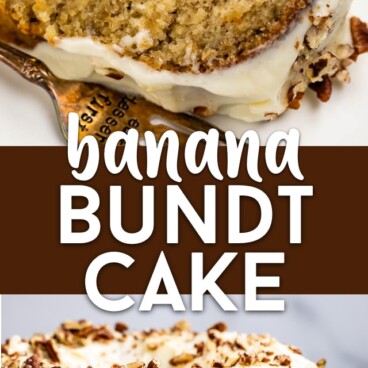 Collage de gâteau bundt aux bananes