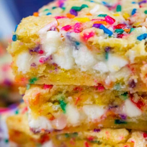 Easy Funfetti Gooey Bars Recipe - Crazy for Crust