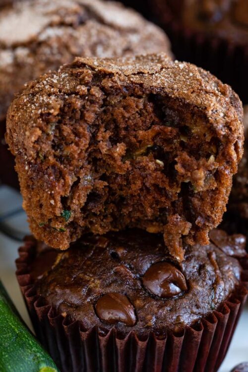 Chocolate Zucchini Muffins Recipe Crazy for Crust