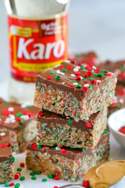 Holiday No Bake Cereal Bar Recipe - Crazy for Crust