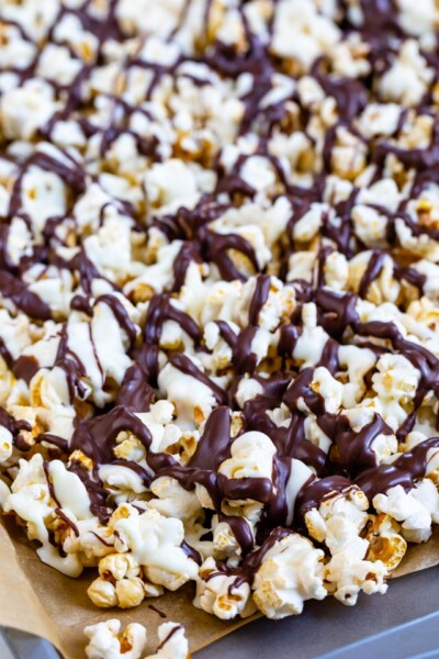 3-ingredient Angie's BOOMCHICKAPOP Zebra Popcorn Recipe - Crazy for Crust