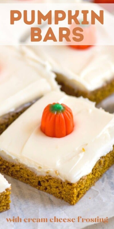 BEST Pumpkin Bars with cream cheese frosting - Crazy for Crust