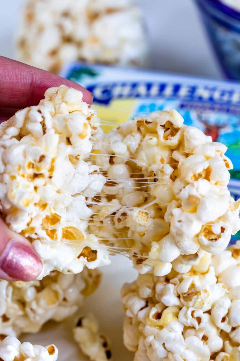 Easy Popcorn Balls Recipe (with Marshmallows) - Crazy for Crust
