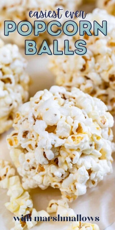 Easy Popcorn Balls Recipe (with Marshmallows) - Crazy for Crust