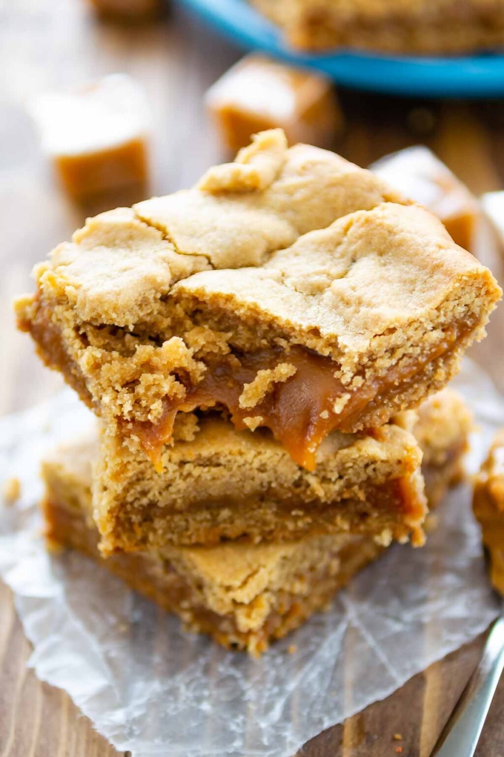 Caramel Peanut Butter Cookie Bars - Crazy for Crust
