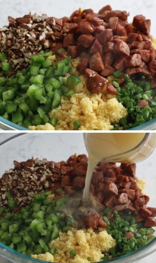 Cornbread Stuffing with Andouille Sausage - Crazy for Crust