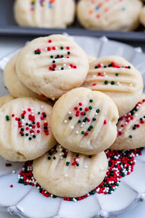 Buttery Whipped Shortbread Cookies - Crazy for Crust