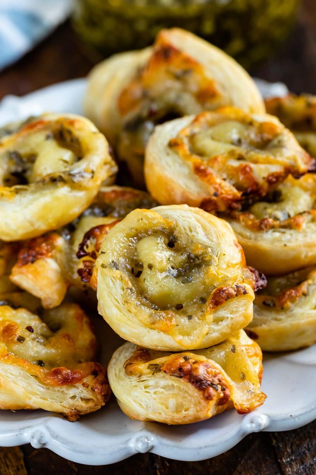 Easy Pesto Pinwheels with Puff Pastry - Crazy for Crust